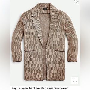 J. Crew Sophie open-front Sweater-Blazer in Chevron